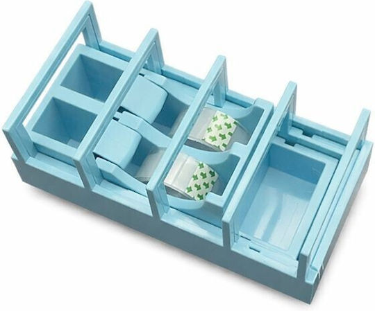 Dispenser Bandă Adezivă Alista Home Suport Bandă Birou Școală Plastic 15.5 X 7.7 X 7.4 Cm Albastru Deschis