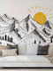 Self-Adhesive Black Wallpaper 300x270cm