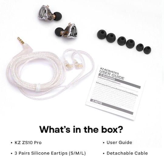 Ακουστικά Ψείρες In Ear Kz Zs10 Pro Μπλε