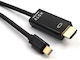 Anga Cable mini DisplayPort male - HDMI male 1.8m Μαύρο (552-643)