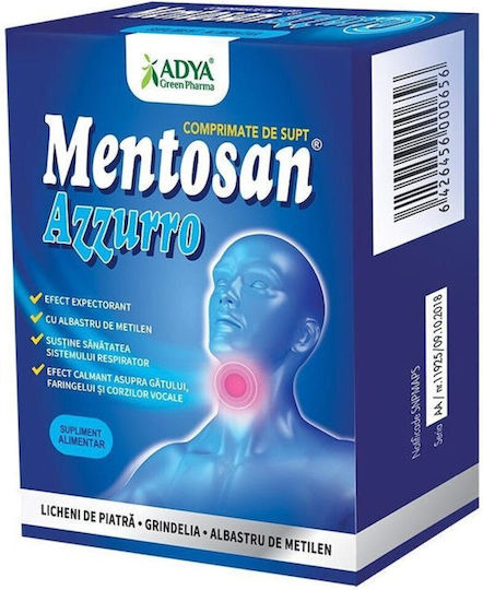 Adya Green Pharma Mentosan Azzurro Pastiluțe Mentol 21 Bucăți