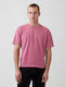 Kurzarm Herrenbluse Rosa Pink