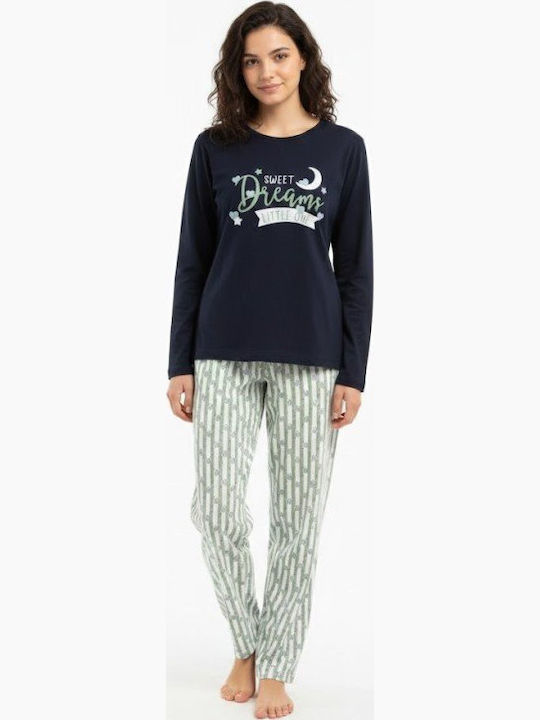 Soccus Set De Pijamale Dama De Iarnă Din Bumbac Multicolor