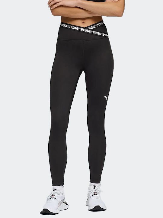 W Strong Training Γυναικείο Cropped Κολάν Ψηλόμεσο Μαύρο