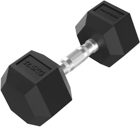 Tunturi Haltere Hexagonale Din Cauciuc 1 x 12.5kg