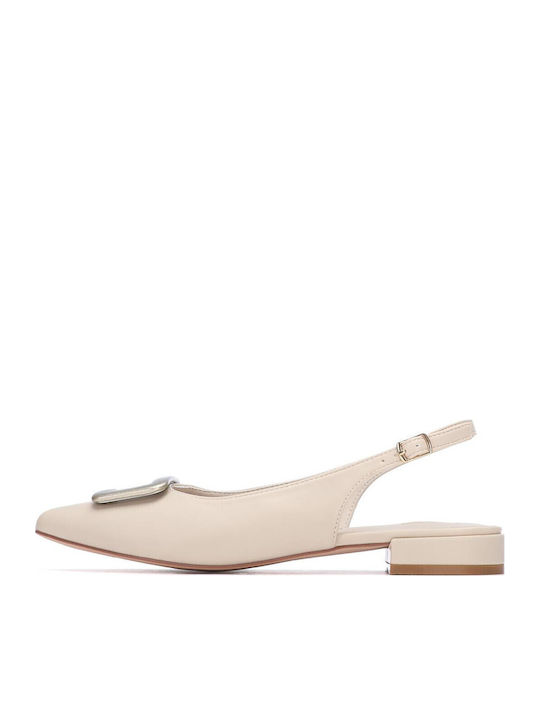 Women's Ballerina Shoes in Beige Colour