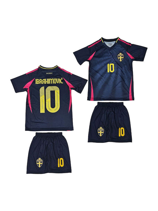 Παιδικό Σετ Ποδοσφαίρου Ibrahimovic Εθνική Σουηδίας Επετειακή 2025 Σκούρη Μπλε Balón De Oro Unisex Παιδικά Μπλε Σκούρο Ab134