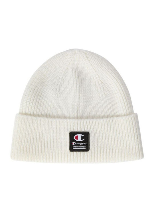 Beanie Unisex Σκούφος Πλεκτός σε Εκρού χρώμα