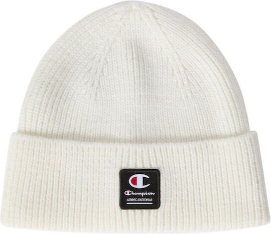Beanie Unisex Knitted Skoufos in Ecru Colour