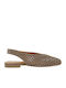 Suede Women's Ballerina Shoes Slingback In Gray Color