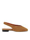Suede Γυναικείες Μπαλαρίνες Slingback σε Ταμπά Χρώμα