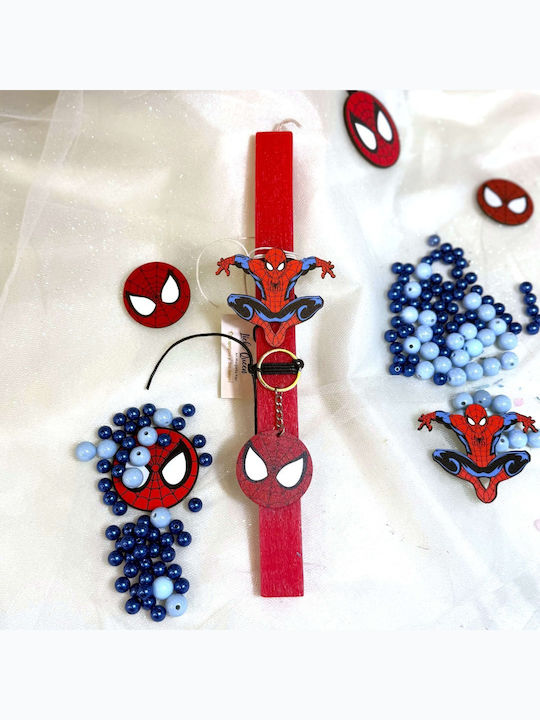 Osterkerze Rote Beduftete Spiderman