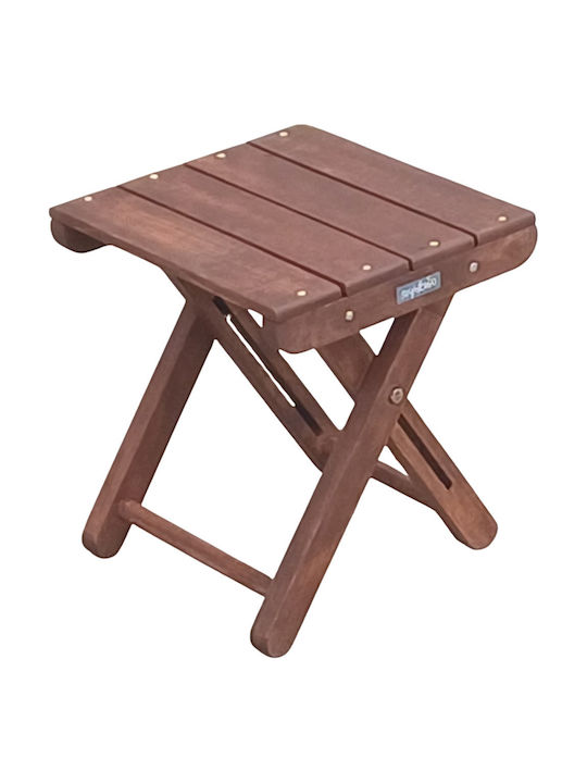 Wooden Table for Small Outdoor Spaces Walnut 30x32x35cm