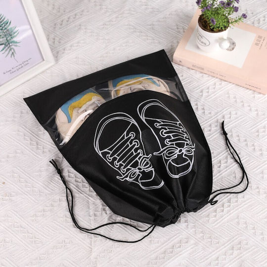 Alista Home Pungă De Plastic Pentru Depozitarea Pantofilor / Șosetelor Neagră 27x36cm