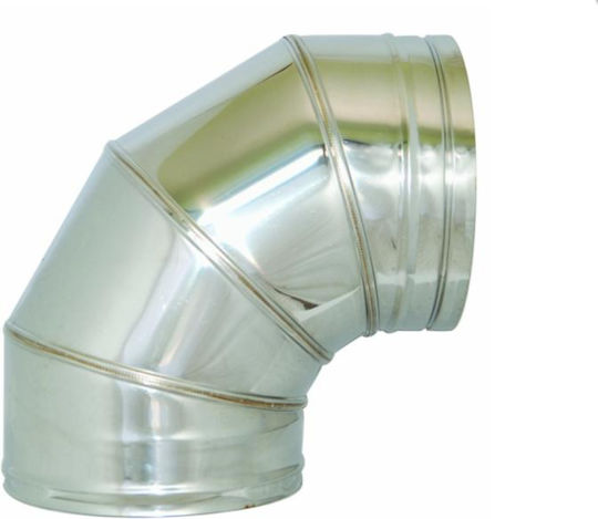 Heavy Duty 90 Degree Chimney Corner For Flue Φ-250 Stainless Steel Aisi 304 Inoxshell