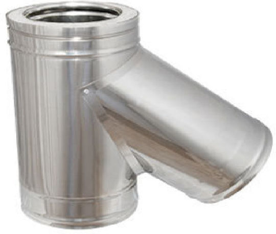 Branch 135 Degree Double Wall Chimney Pipe Stainless Steel Φ350-φ400 Aisi 304 Ba Inoxshell