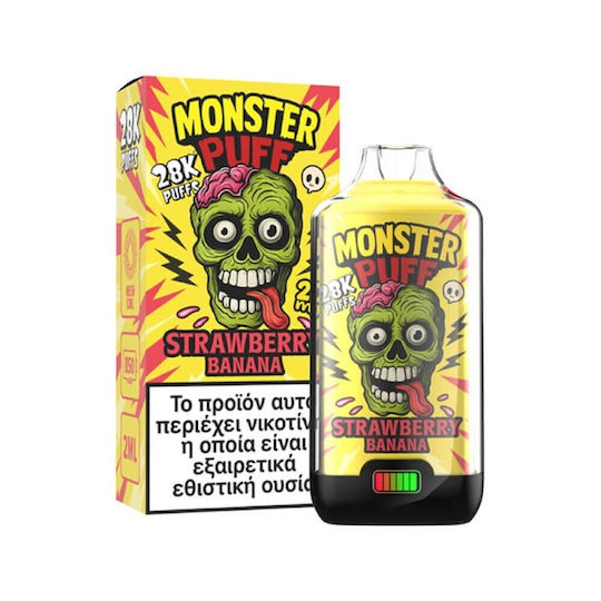 Puff Единично Употребима Електронна Цигара Monster 2ml 20mg Червен