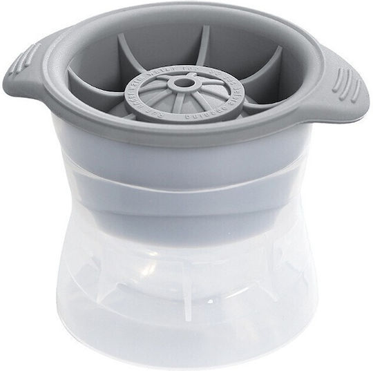 Alista Home Gray Silicone Round Ice Cube Tray with Lid