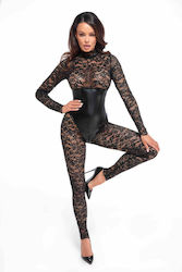 Noir Handmade Enigma Lace Catsuit Underbust Bodice