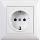 Gunsan Single White Power Socket