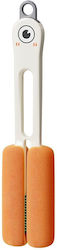 Glass Cup Bottle Cleaning Brush Alista Home Long Handle Sponge Accessories Cleaning Straws Caps Easy To Hang 27.5x11.4x6cm White