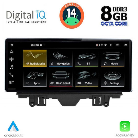 Digital IQ Ηχοσύστημα Αυτοκινήτου για Audi Q3 2011-2019 (Bluetooth/USB/WiFi/GPS/Apple-Carplay/Android-Auto) με Οθόνη Αφής 10.25"