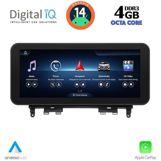 Digital IQ Ηχοσύστημα Αυτοκινήτου για Mercedes-Benz C Class 2007-2011 (Bluetooth/USB/WiFi/GPS/Apple-Carplay/Android-Auto) με Οθόνη Αφής 10.25"