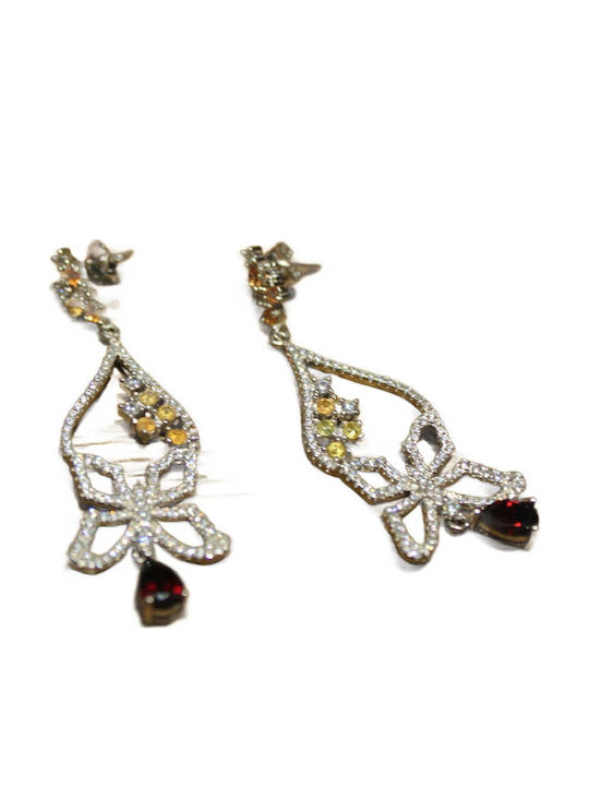 Songea Padparadscha Sapphire Butterfly Earrings