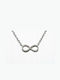 Silver Infinity Necklace Diamonds 0.20ct