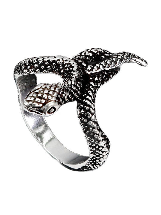 925 Stunning Silver Elegant Ring Size 15 Snake