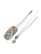 925 Silver Necklace Natural Sky Topaz Cubic Zirconia