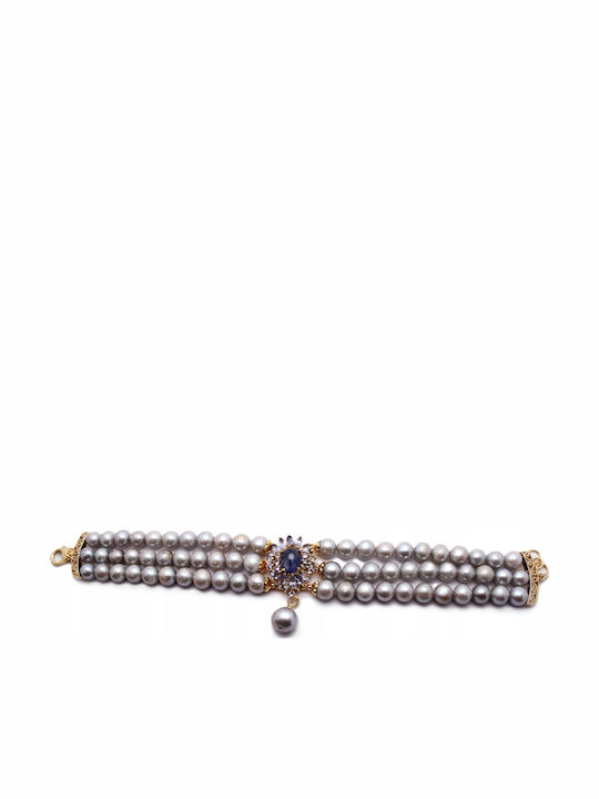 Bracelet Natural Tanzanites Pearls Silver 925 2 Bracelet Natural Tanzanites Pearls Silver 925 2