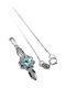 Songea Damen Ring aus 925er Silber mit Natürlichem Himmelblauen Topas Fein Halskette