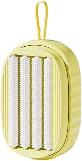 Perie de Spălat Haine Alista Home cu Dozator de Detergent 4 Perii de Curățare din ABS + PS Galbenă
