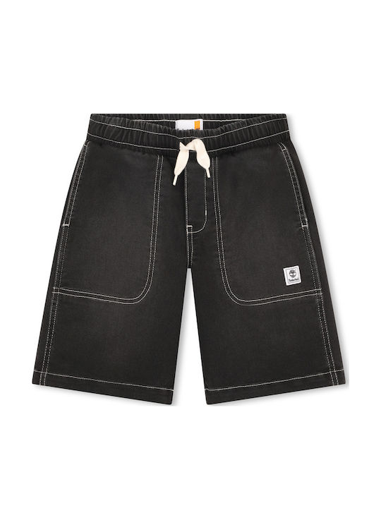 Kids Denim Shorts Bermuda Black