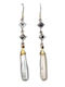 Delicate Hanging Earrings Natural Pearls Amethysts Silver 2
