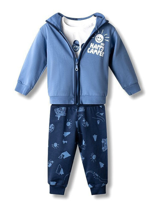 Nek Kids Wear Παιδικό Σετ Φόρμας Ιντιγκο-ραφ 3τμχ