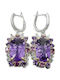 Cercei Cu Ametist Rodolit Topaz 30ct Certificat