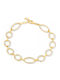 Kontopoulos Women's Gold Plated Silver Bracelet with Zircon