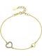 Senza Women's Silver Gold Plated Bracelet with Zircon