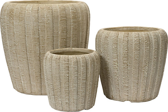 Kaemingk Pflanzentöpfe Braune 43x43cm 3er-Set
