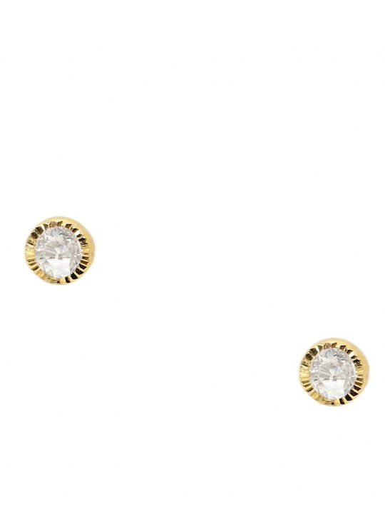 Polytimo Earrings Gold 14K with Stones