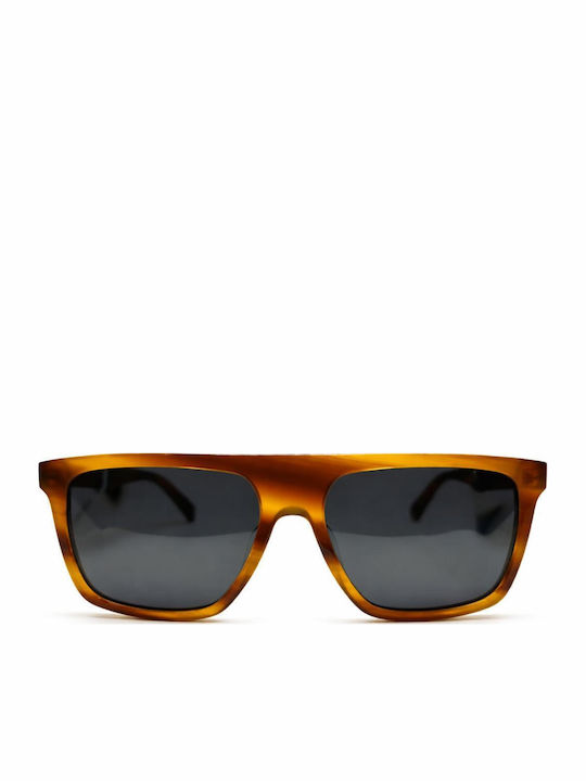 Celine Men's Sunglasses with Brown Horn-Rimmed ...