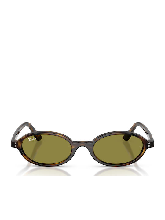 Ray Ban Unisex Sonnenbrillen mit Brauner Schildkröte Horn umrandetem Rahmen und Grünem Farbfilter RB4472 1359