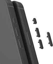 Clappio Ersatzseiten-Tasten iPhone 17 Power Lautstärke Aktion Schwarz