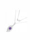 Zarte Natürliche Amethyst Halskette Zirkon 925