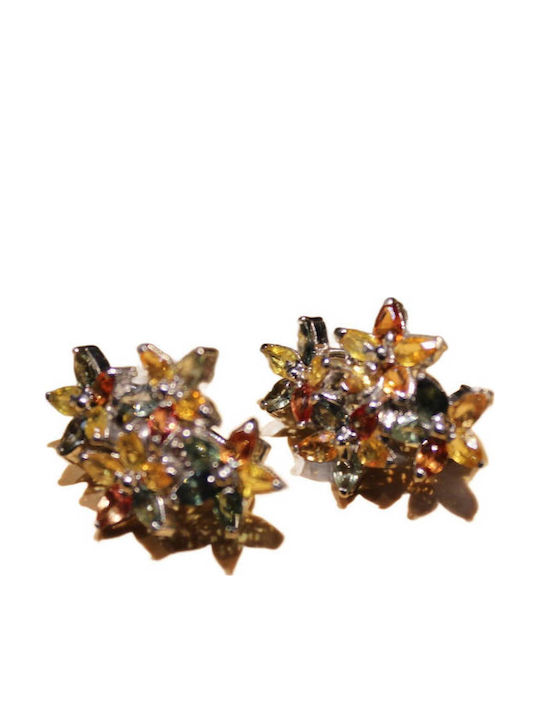Cercei Songea Cu Safir Verde Padparadscha 12