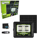 Gdsuper Wall Waterproof Solar LED Flood Light 100W Cold White 7500K with Remote Control IP67