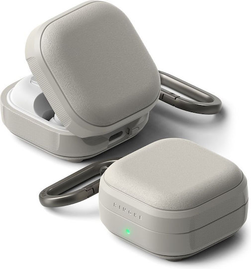 Ringke Σετ Θήκη & Anti-Lost Strap με Γάντζο σε Γκρι χρώμα για Galaxy Buds4 / 4 Pro