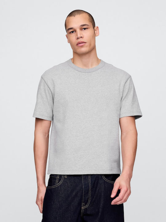 GAP Kurzarm Herrenbluse Grau Heather